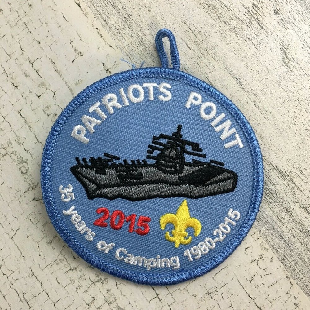 Patriots Point 2015 Boy Scouts Patch Badge Cub Scout 35 Years of Camping 2015